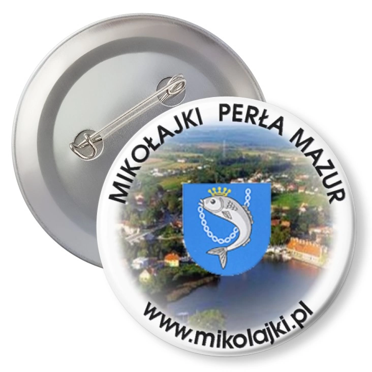 przypinka z agrafką Mikołajki Perła Mazur