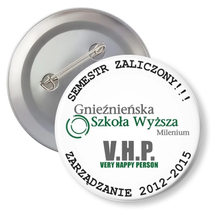 przypinka z agrafką Milenium - V.H.P.