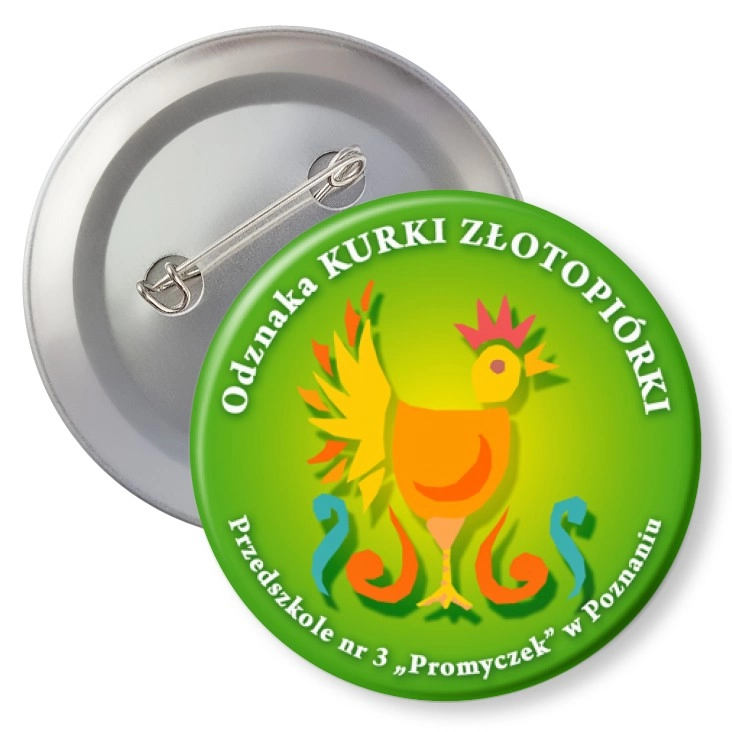 przypinka z agrafką Odznaka Kurki Złotopiórki
