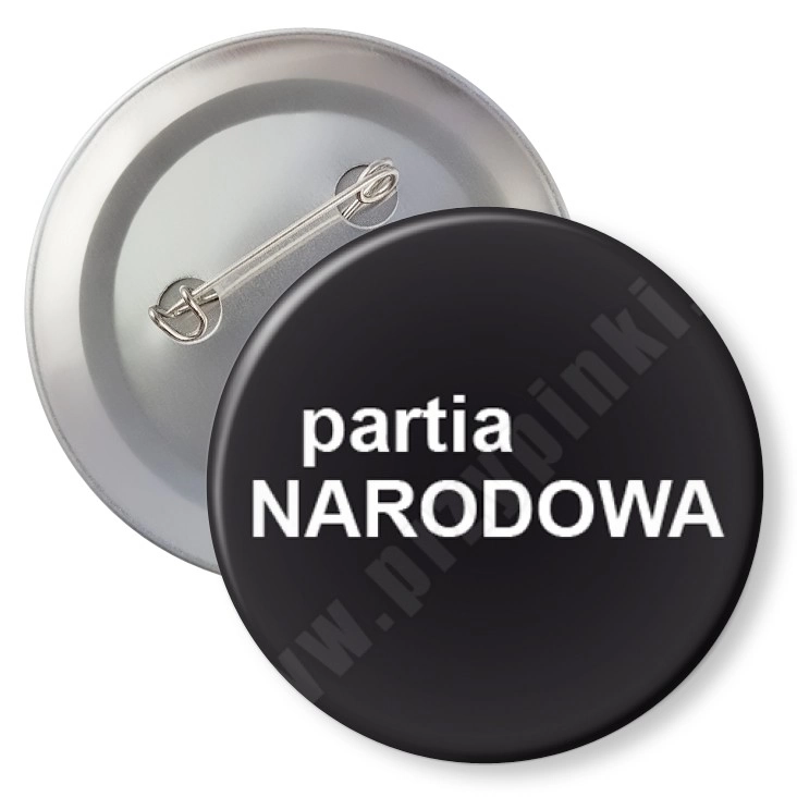 przypinka z agrafką Partia narodowa