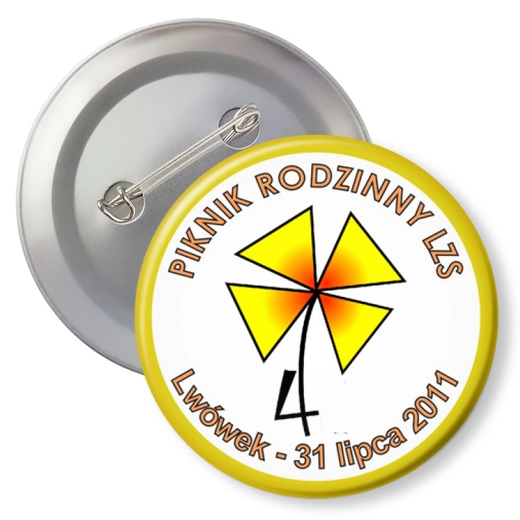 przypinka z agrafką Piknik rodzinny LZS
