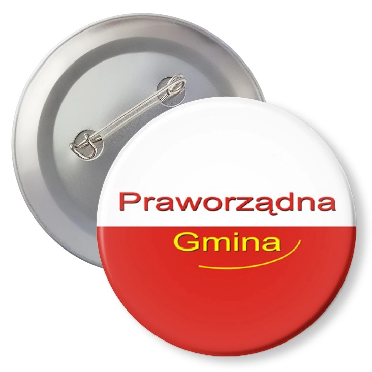 przypinka z agrafką Praworządna Gmina