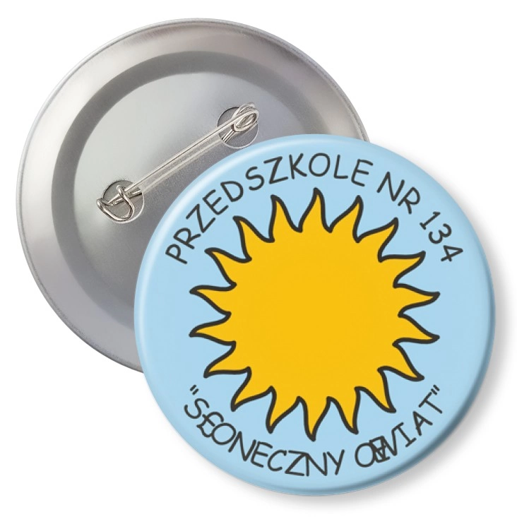 przypinka z agrafką Przedszkole nr 134