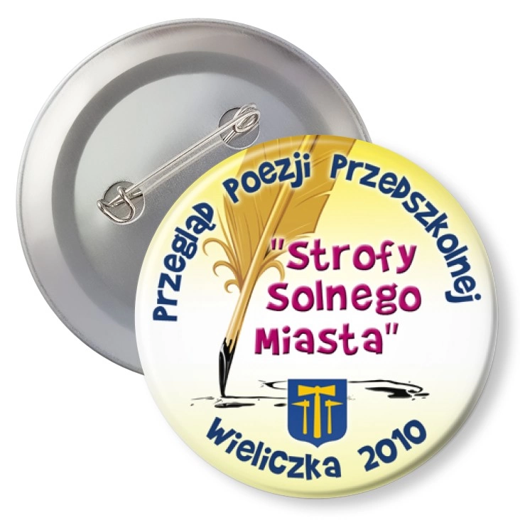 przypinka z agrafką Przegląd Poezji Przedszkolnej - Wieliczka 2010
