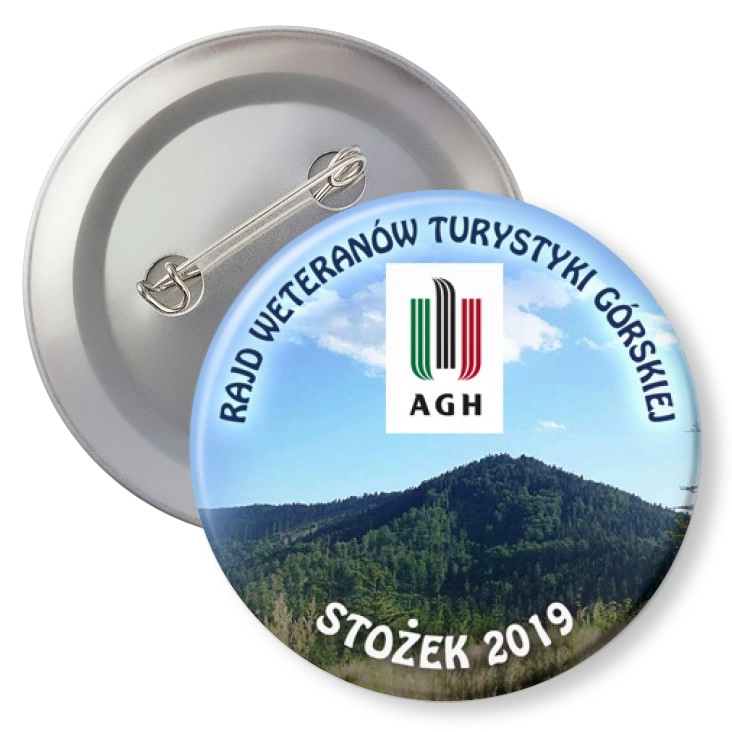 przypinka z agrafką Rajd weteranów turystyki górskiej