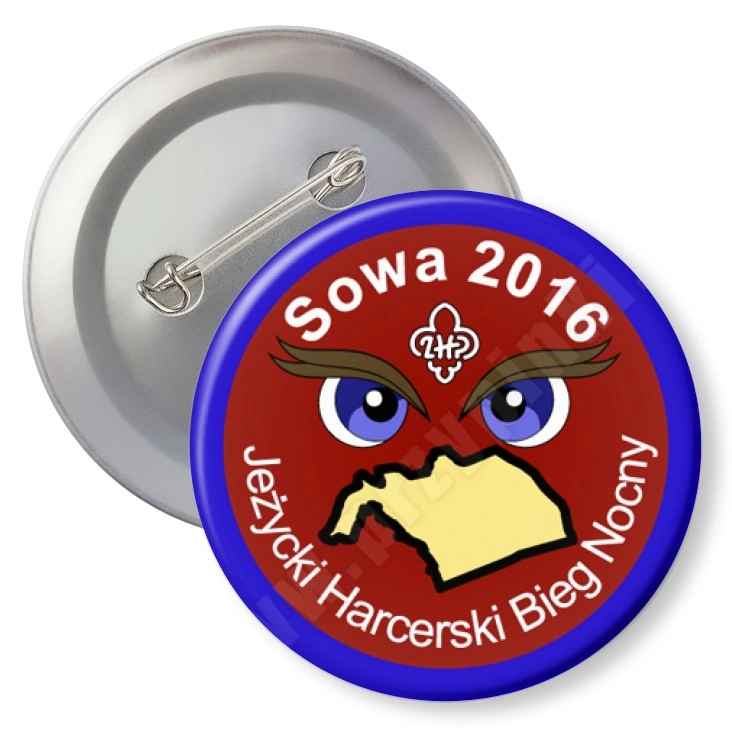 przypinka z agrafką Sowa 2016