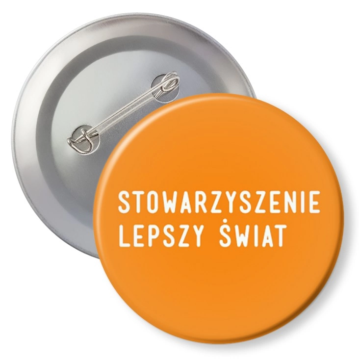 przypinka z agrafką Stowarzyszenie Lepszy Świat