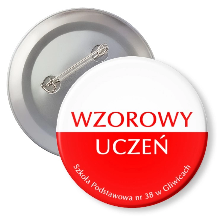 przypinka z agrafką Szkoła Podstawowa w Gliwicach
