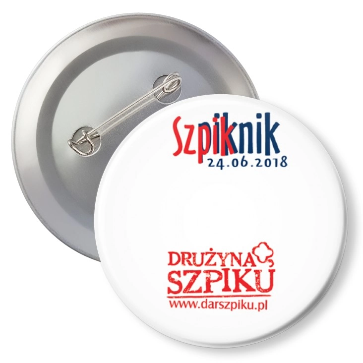 przypinka z agrafką Szpiknik 2018