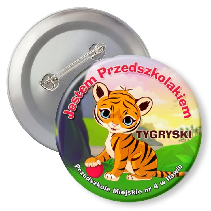 przypinka z agrafką Tygryski