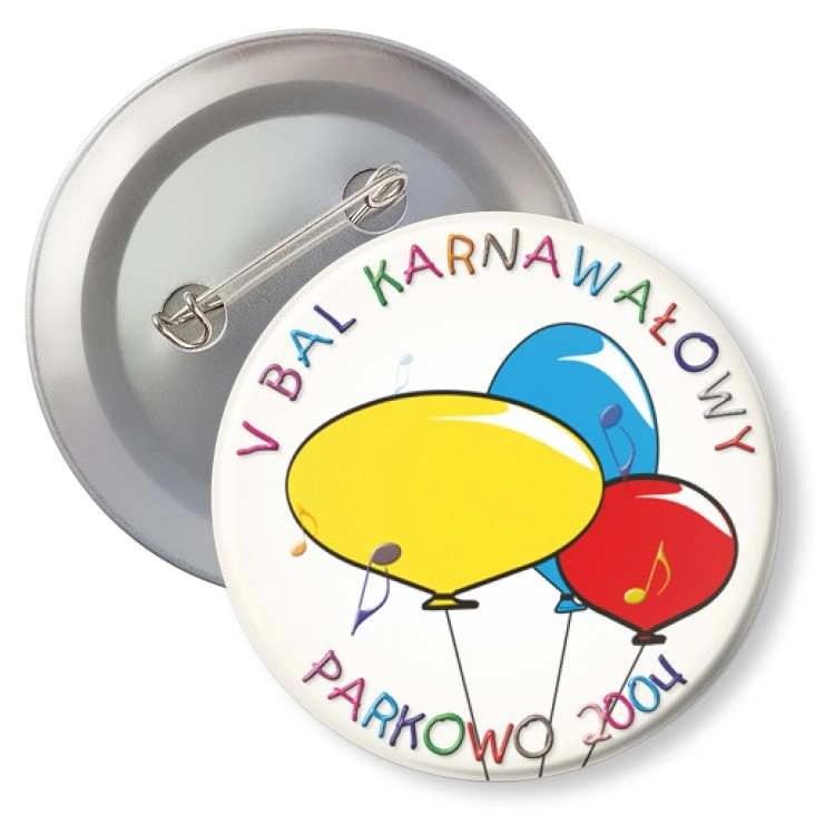 przypinka z agrafką V Bal Karnawałowy w Parkowie