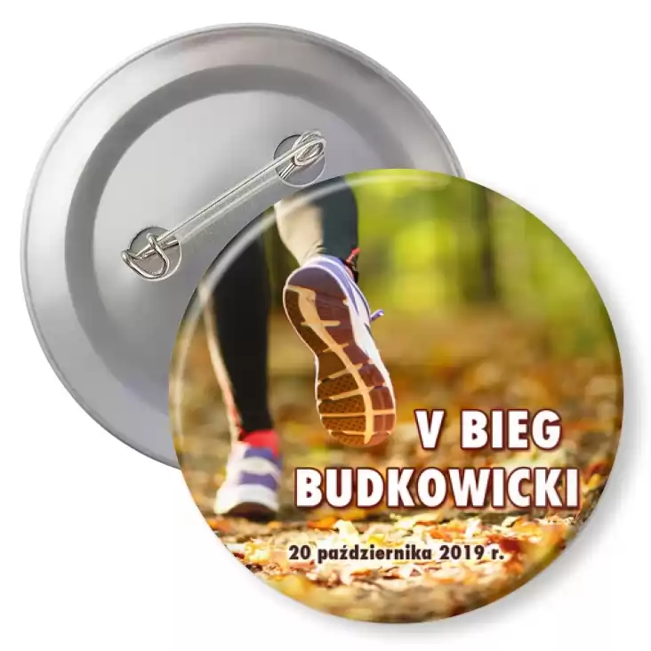 przypinka z agrafką V Bieg Budkowicki