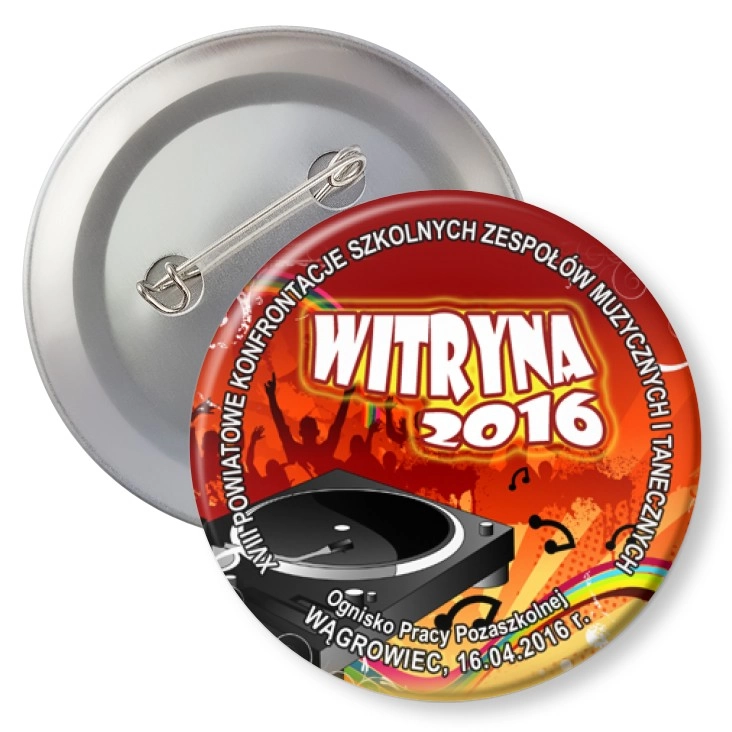 przypinka z agrafką Witryna 2016