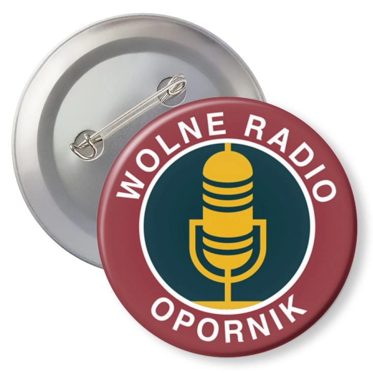 przypinka z agrafką Wolne Radio Opornik