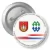 Przypinka z agrafką 10. rocznica przyjaźni Wąsosz/ Meerlo-Wanssum