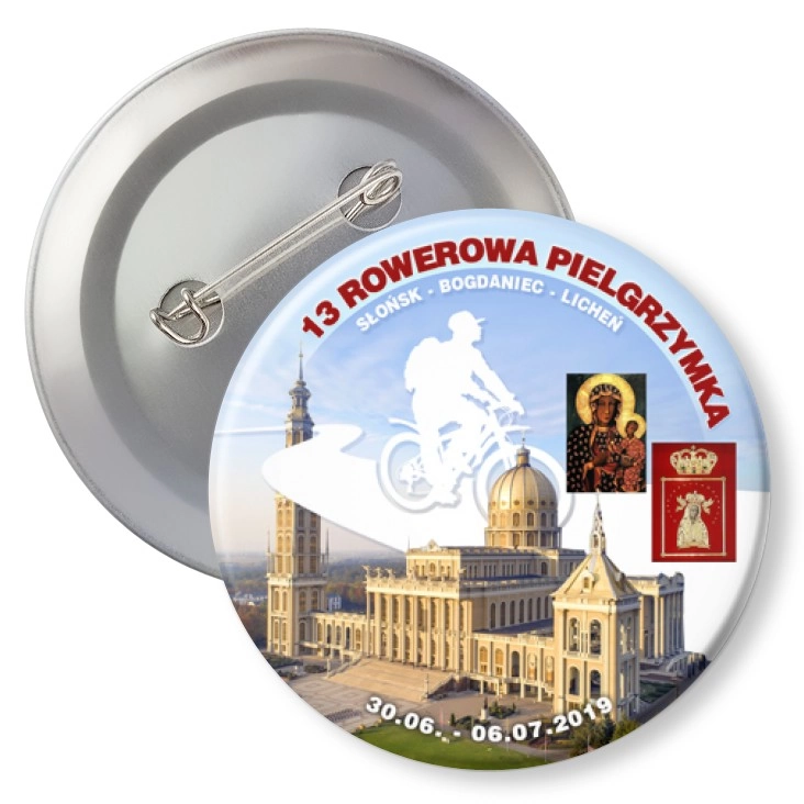 przypinka z agrafką 13 Rowerowa Pielgrzymka