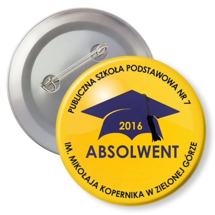 przypinka z agrafką Absolwent
