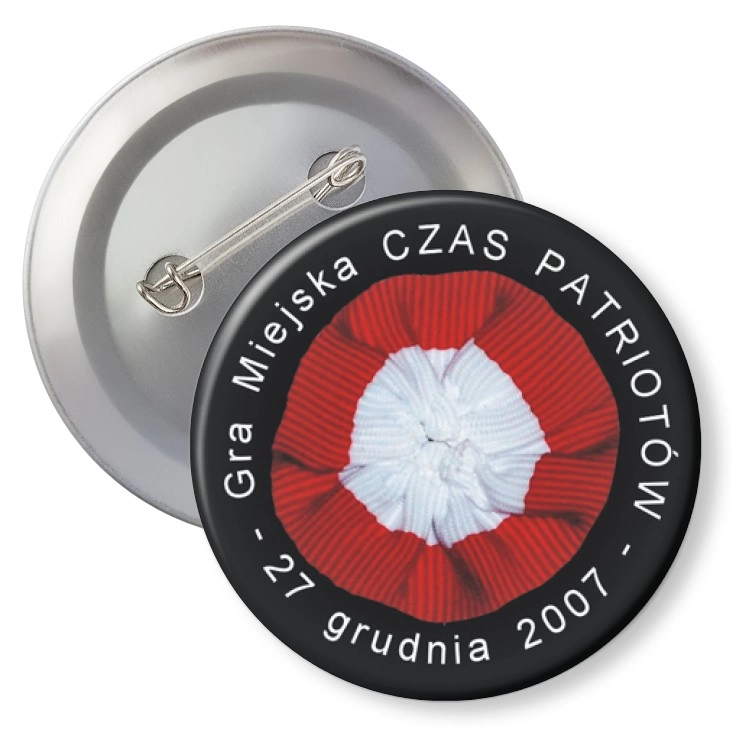 przypinka z agrafką Czas Patriotów