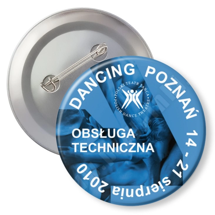 przypinka z agrafką Dancing Poznań 2010 - obsługa techniczna