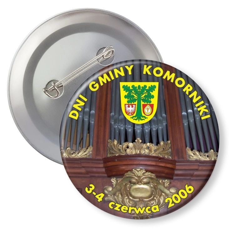 przypinka z agrafką Dni Gminy Komorniki