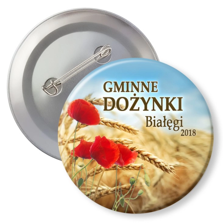przypinka z agrafką Dożynki Gminne Białęgi 2018