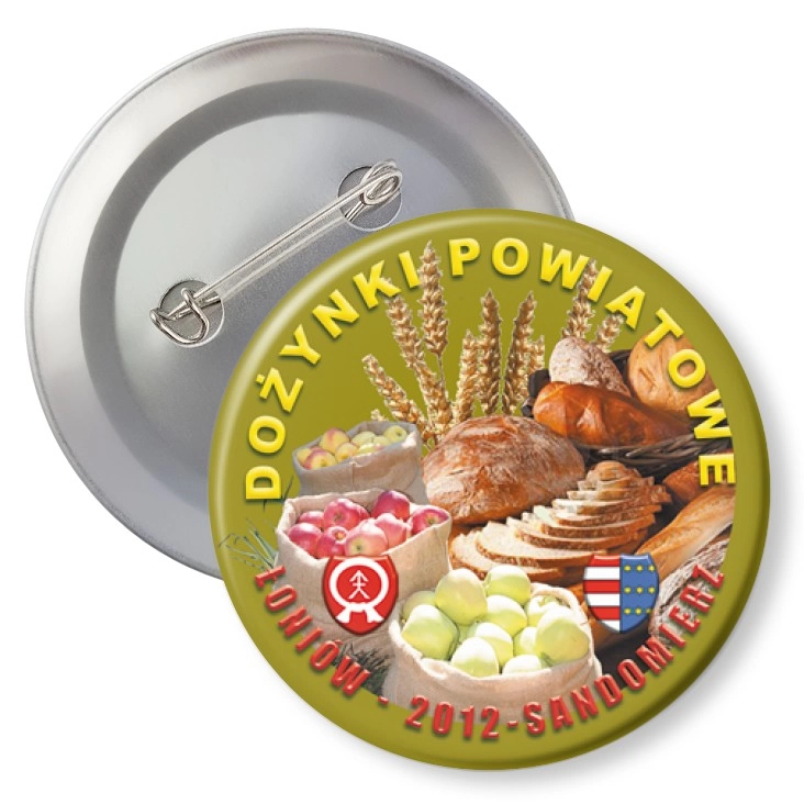 przypinka z agrafką Dożynki Powiatowe - Łoniów 2012