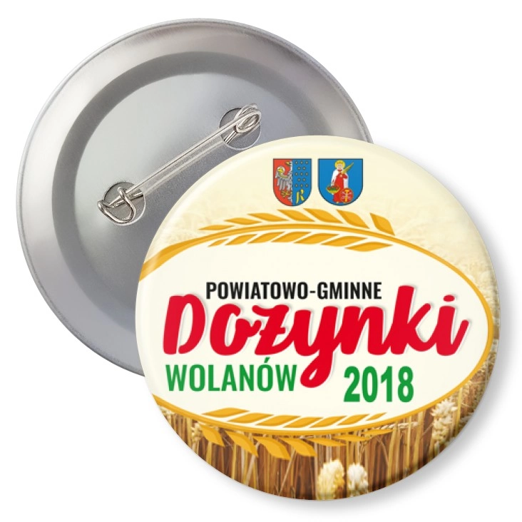 przypinka z agrafką Dożynki Wolanów 2018