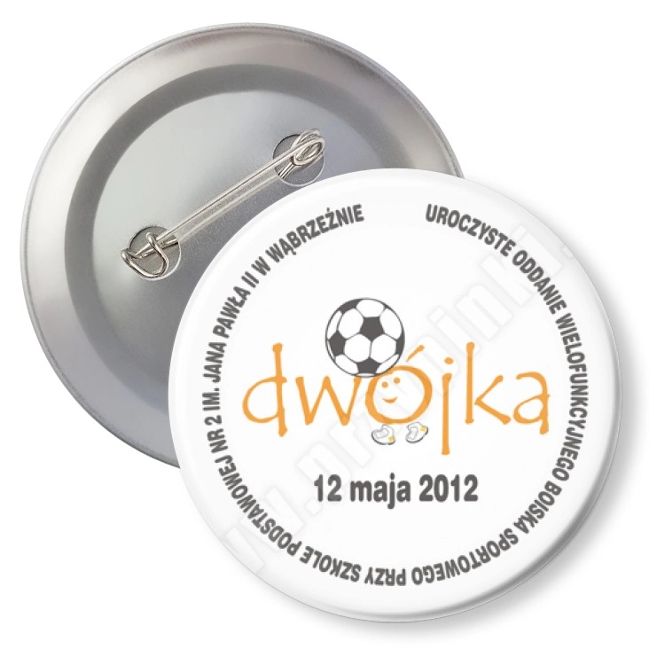 przypinka z agrafką Dwójka