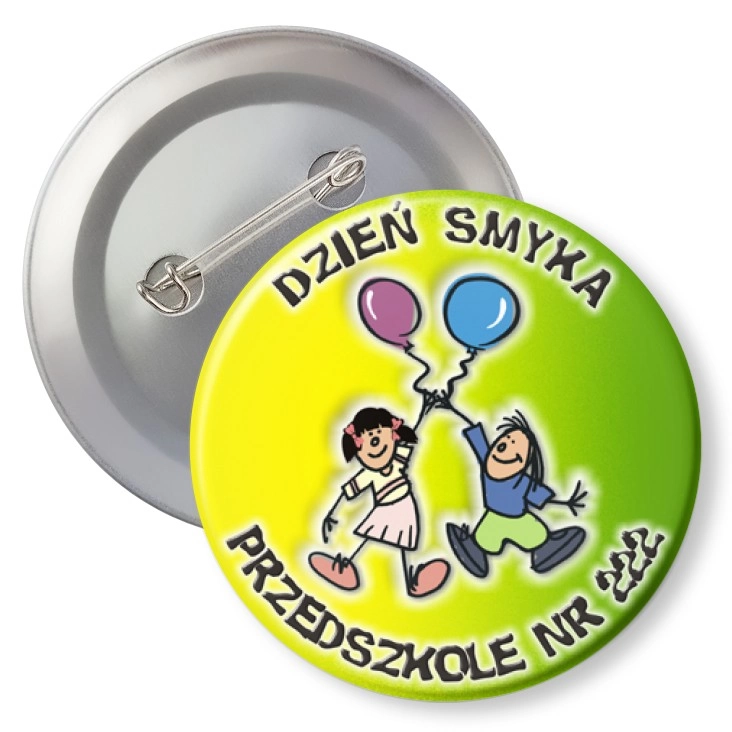 przypinka z agrafką Dzień Smyka - Przedszkole 222