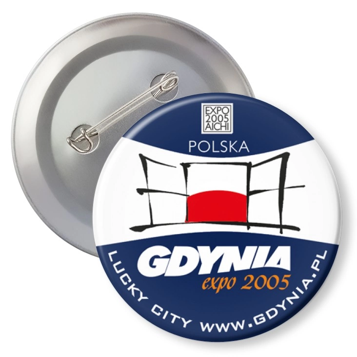 przypinka z agrafką Gdynia EXPO 2005