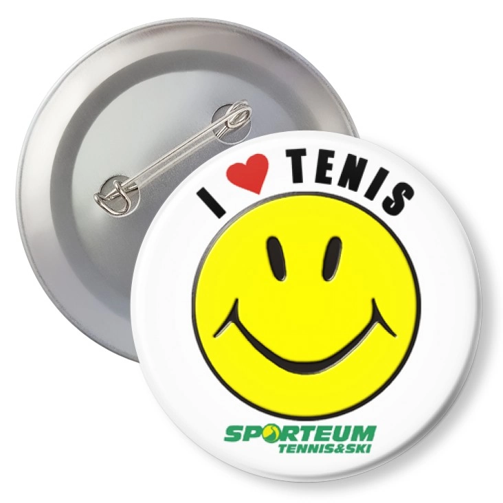 przypinka z agrafką I love tenis