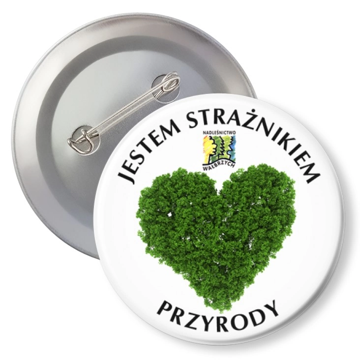 przypinka z agrafką Jestem Strażnikiem Przyrody