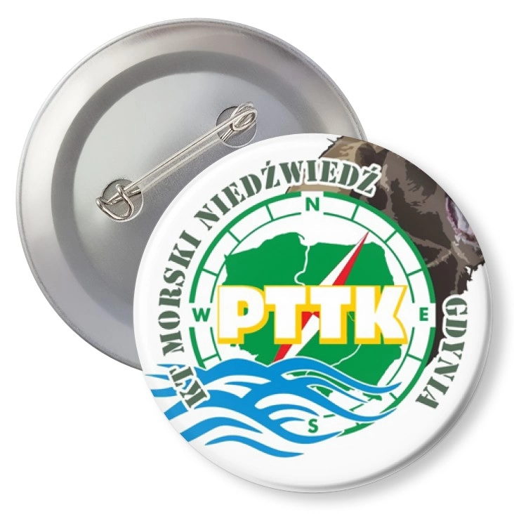 przypinka z agrafką KT Morski Niedźwiedź