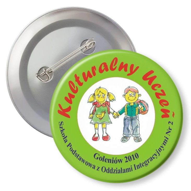 przypinka z agrafką Kulturalny Uczeń