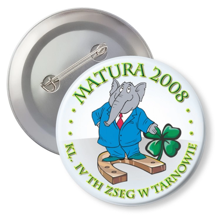 przypinka z agrafką Matura 2008 TH w Tarnowie