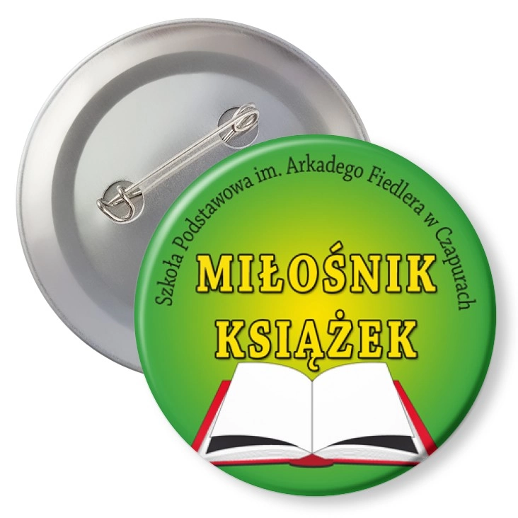 przypinka z agrafką Miłośnik książek
