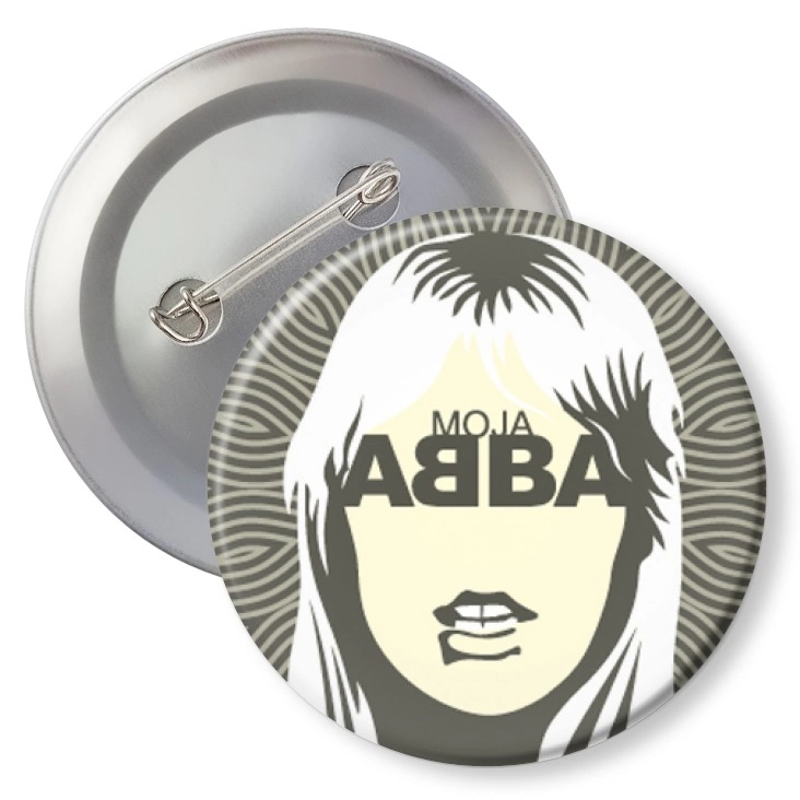 przypinka z agrafką Moja ABBA