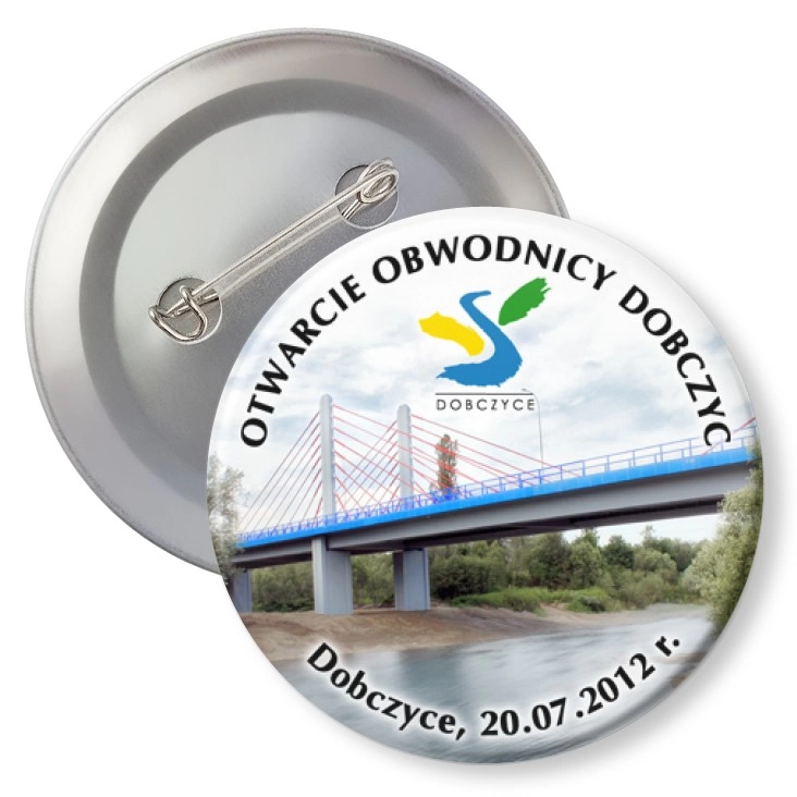 przypinka z agrafką Otwarcie obwodnicy Dobczyc