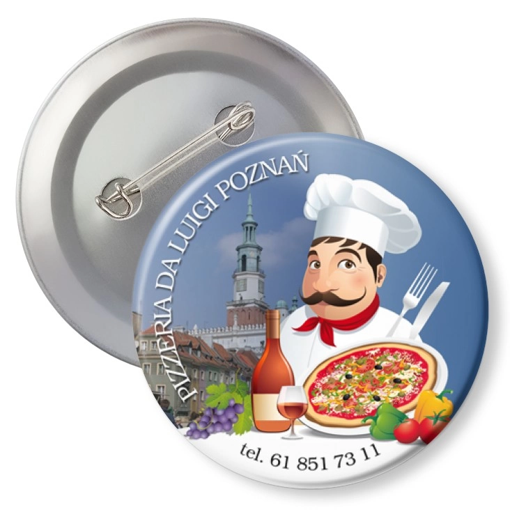 przypinka z agrafką Pizzeria da Luigi