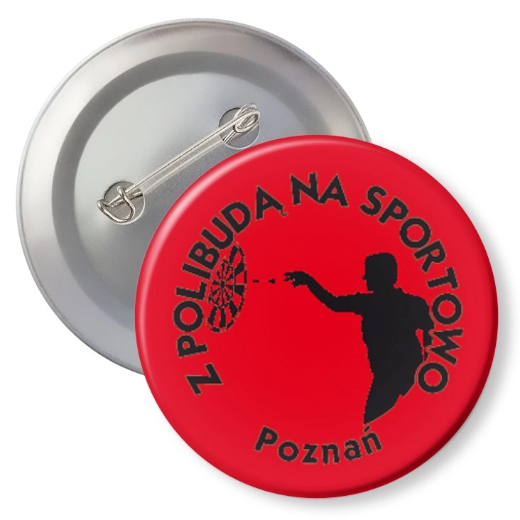 przypinka z agrafką Politechnika Poznańska - Dart