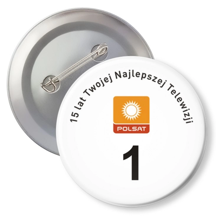 przypinka z agrafką Polsat - Twoja najlepsza Telewizja