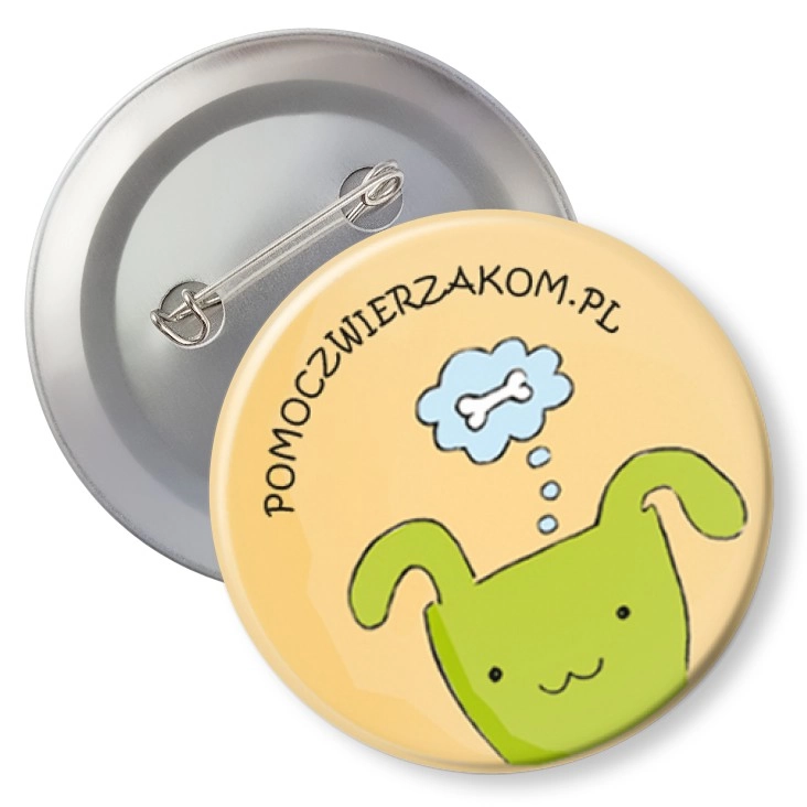 przypinka z agrafką pomoczwierzakom.pl
