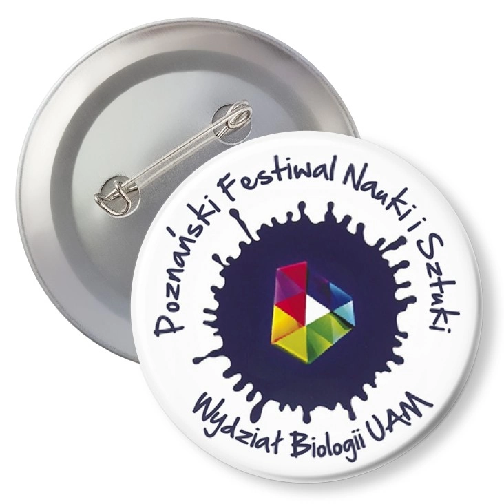 przypinka z agrafką Poznański Festiwal Nauki i Sztuki