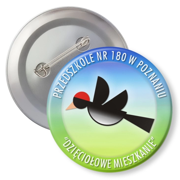 przypinka z agrafką Przedszkole nr 180 w Poznaniu