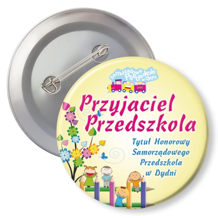 przypinka z agrafką Przedszkole w Dydni