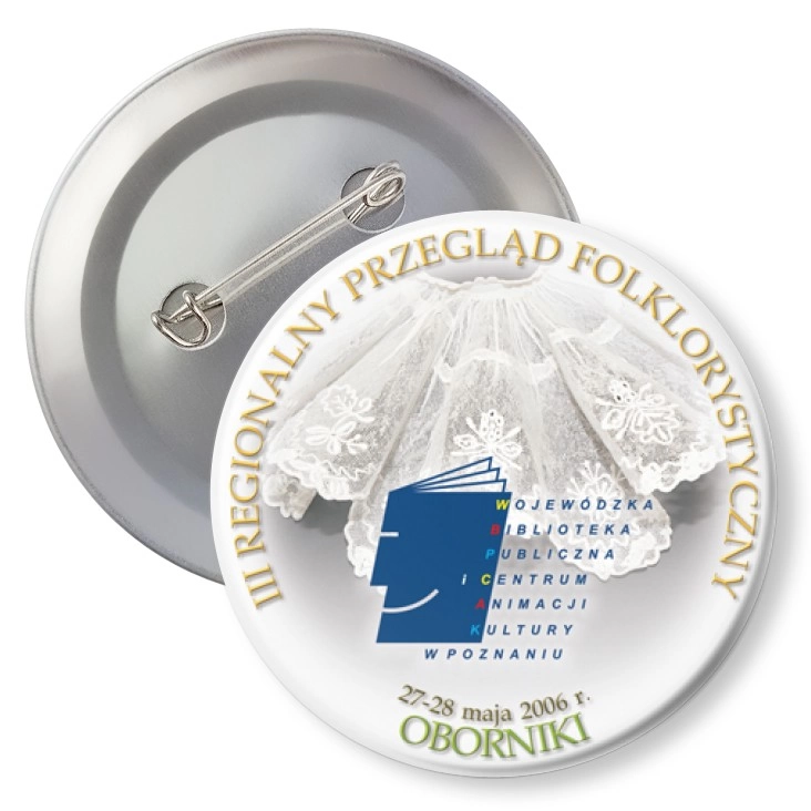 przypinka z agrafką Regionalny Przegląd Folklorystyczny
