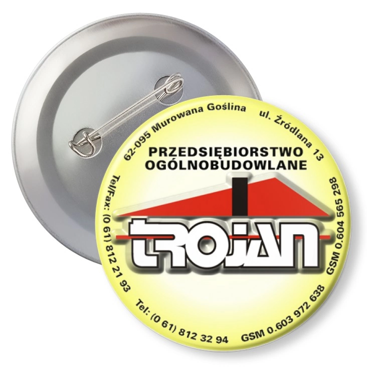 przypinka z agrafką TROJAN