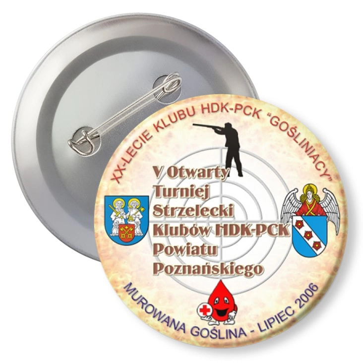 przypinka agrafka V Otwarty Turniej Strzelecki Klubów HDK-PCK Powiatu Poznańskiego