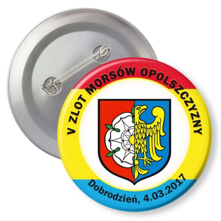 przypinka z agrafką V zlot morsów opolszczyzny 2017
