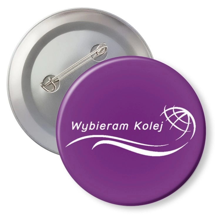przypinka z agrafką Wybieram kolej A